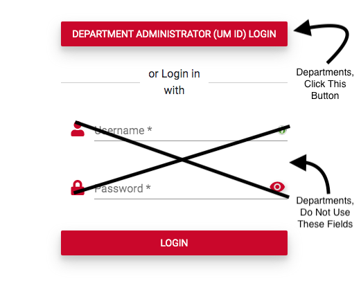 department log in instructions